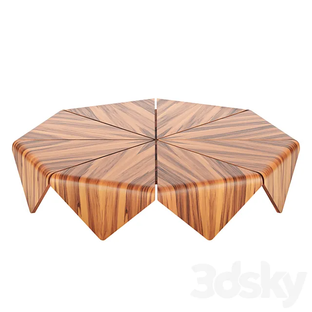 Jorge Zalszupin Petalas Coffee Table 3ds Max