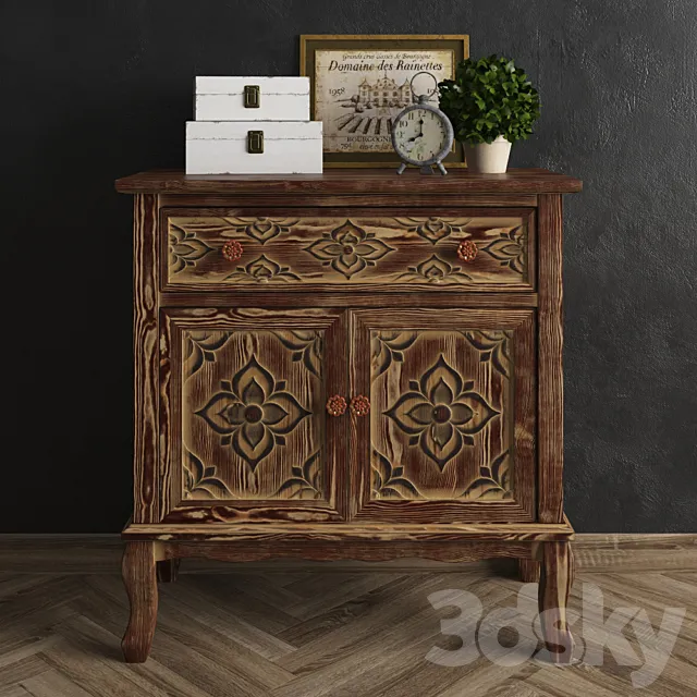 Joss & Main – Alanna Cabinet + Decorative Set 3ds Max