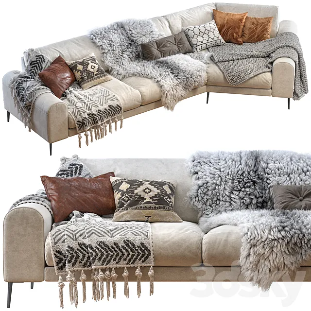 Joy shaped corner sofa 3ds Max