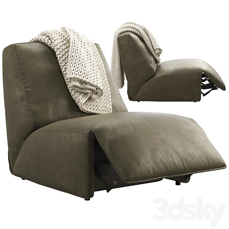 Joybird Clover Leather Chair (option 2) 3DS Max Model