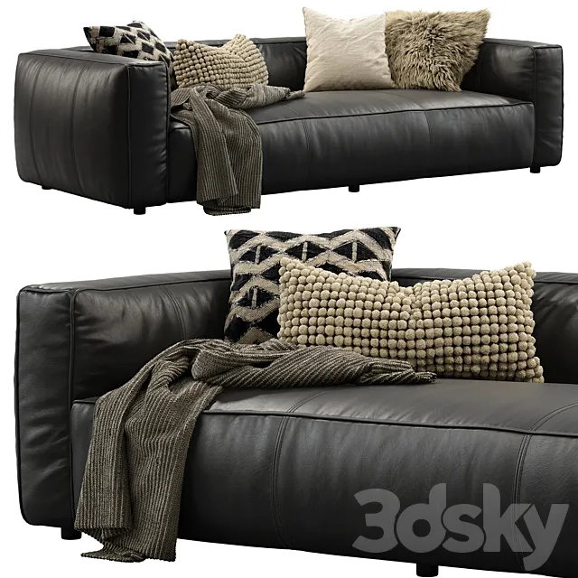Joybird Jaxon Leather Sofa 3ds Max