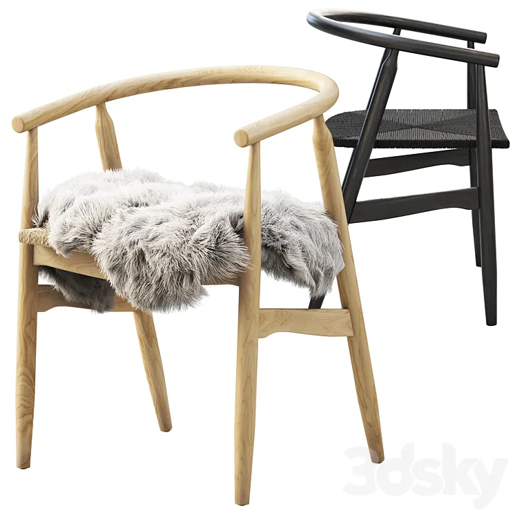 Joybird Rayne Dining Chair 2 options 3DS Max Model