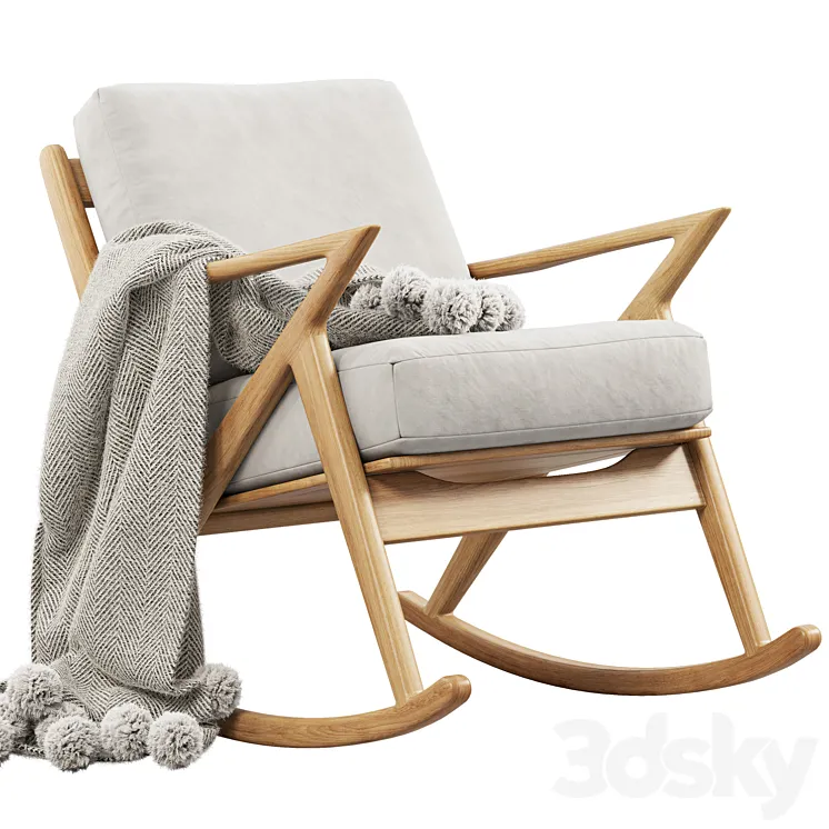 Joybird Soto Rocking Chair (3 options) 3DS Max Model