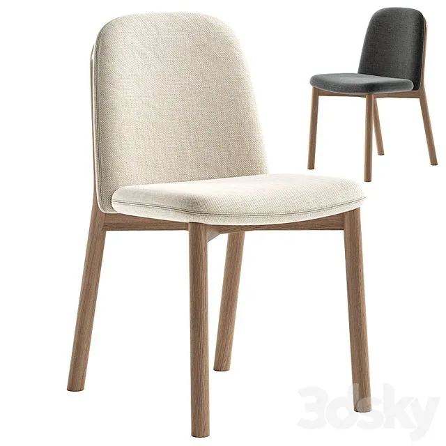 Julie upholstered ash wood chair 3dsMax Model