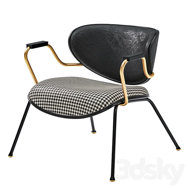 Juliettes Interiors – High End Italian Designer Retro Style Lounge Chair 3DSMax File