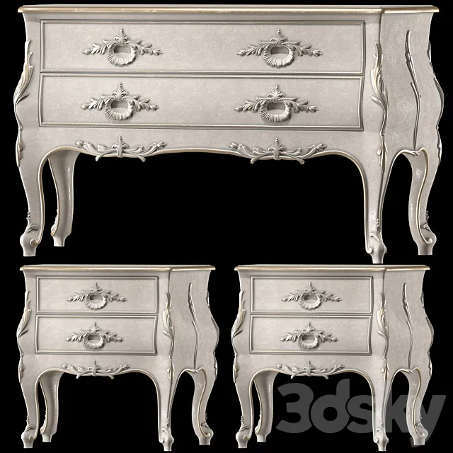 juliettesinteriors nightstand and dresser art JX0108 3ds Max