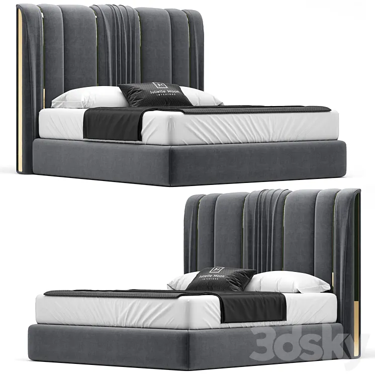 JuliettesInteriors Upholstered Bed 3DS Max Model