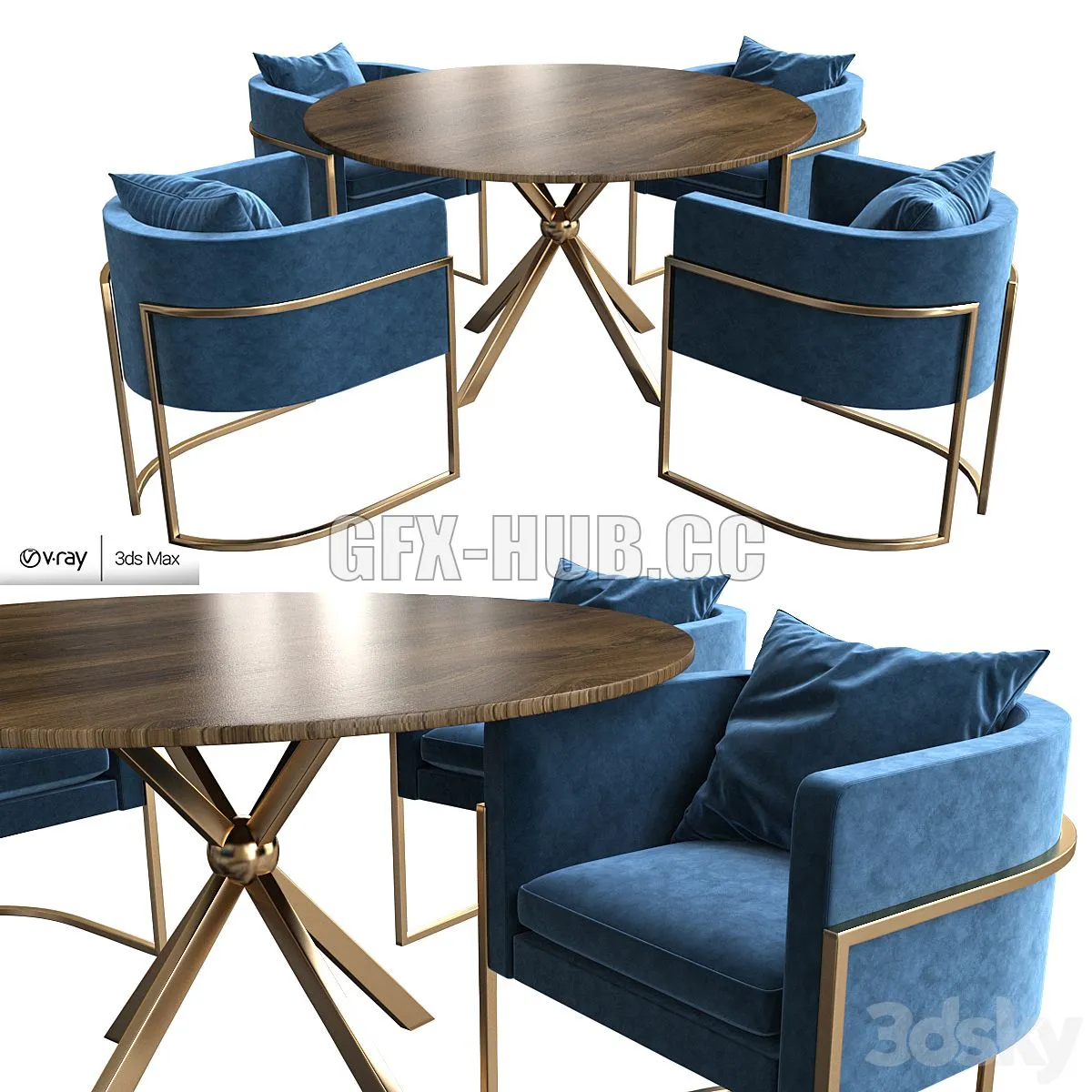 Julius Side Chair 3dsMax Model