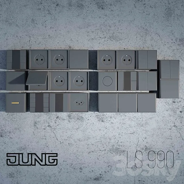 Jung LS 990 outlet 3ds Max