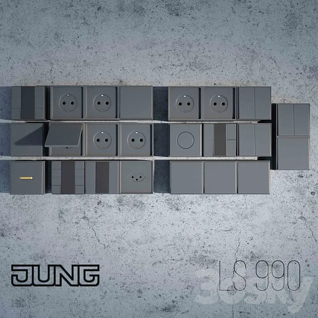 Jung LS 990 outlet 3DSMax File
