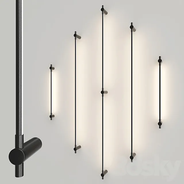 Juniper Thin Single & Double Wall Lamps 3DS Max Model