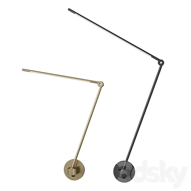 Juniper Thin task lamp with wall mount 3ds Max