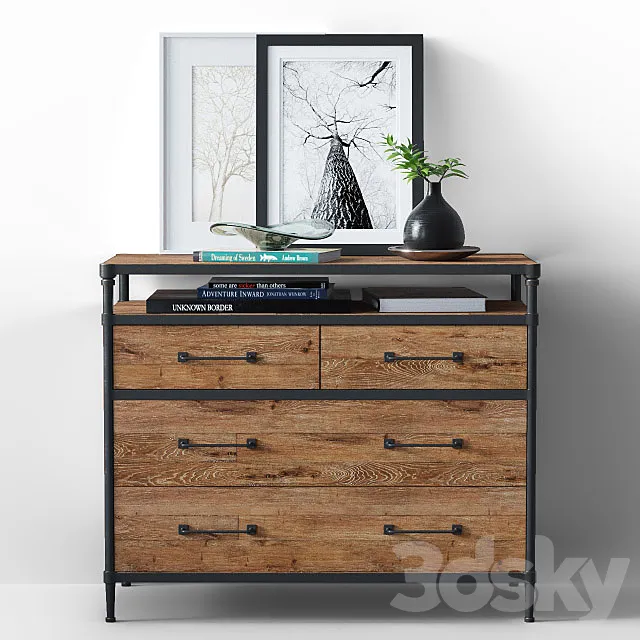 Juno wood dresser 3ds Max