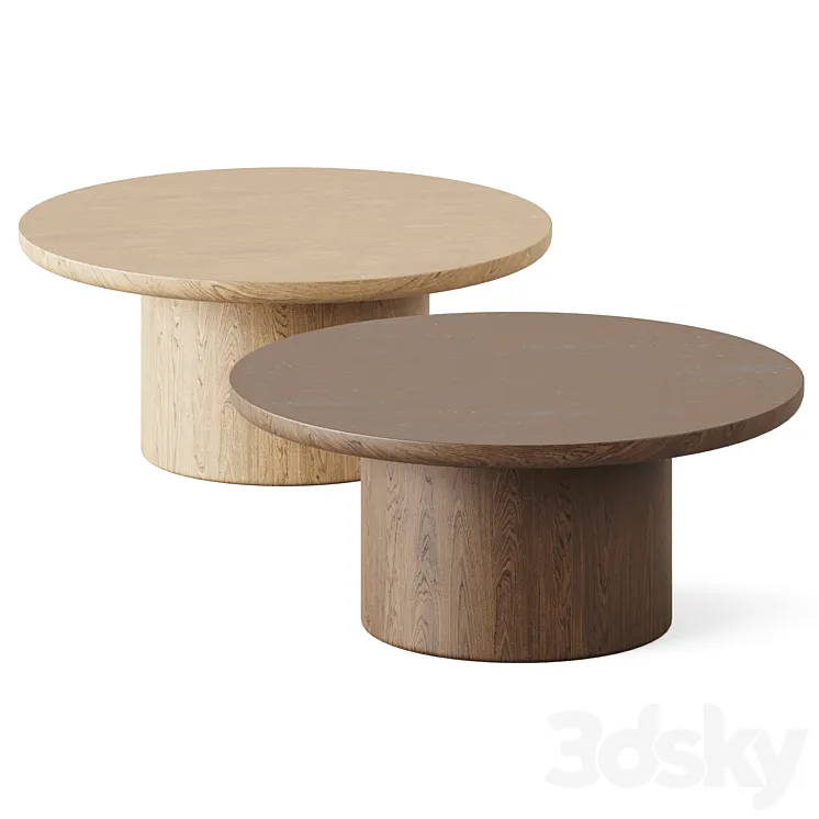 Justice Oak Coffee Table by CB2 3DS Max Model