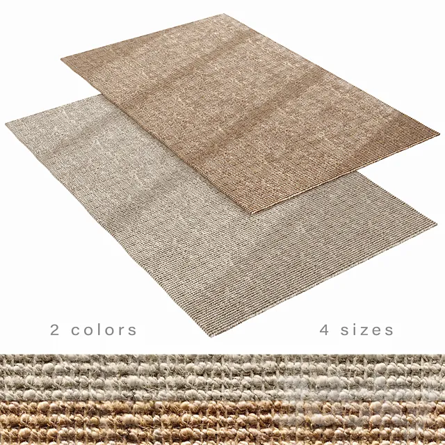 Jute boucle rug 3DS Max Model