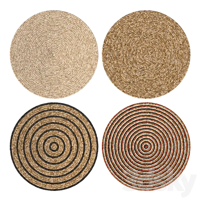 Jute Carpet Set 3DS Max Model