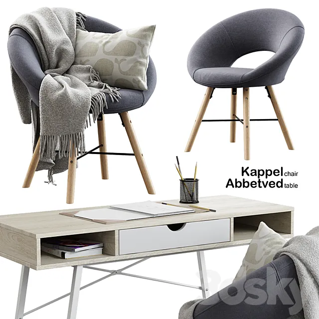 Jysk _ Kappel Chair + Abbetved Table 3DSMax File