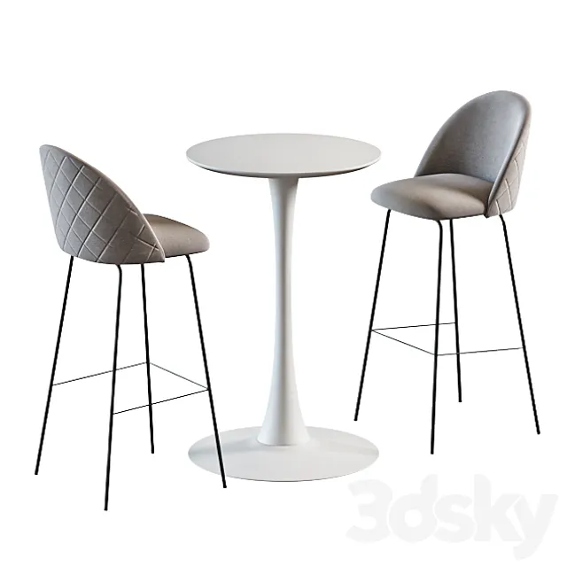 Jysk _ RINGSTED table _ Grindsted chair 3DS Max Model