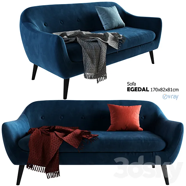 Jysk _ Sofa Egedal 3DS Max Model