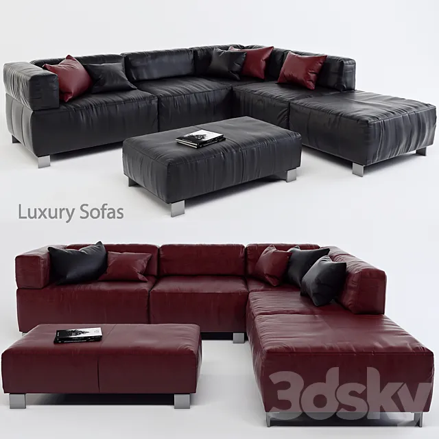 K + W Luxury Lounge Sofa – Loft 7490 Corner 3DSMax File