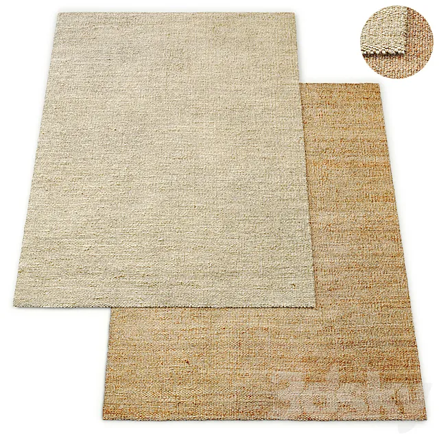 Kai Handwoven Jute Rug RH 3DS Max Model