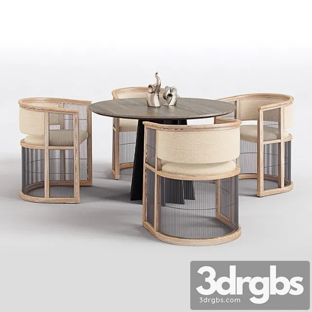 Kaishi chair shoreditch dining table 2 3dsmax Download