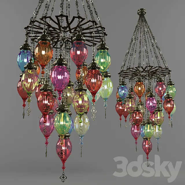 KANDELA GALATA Chandelier TO-PSC16 _ PX02S 3ds Max