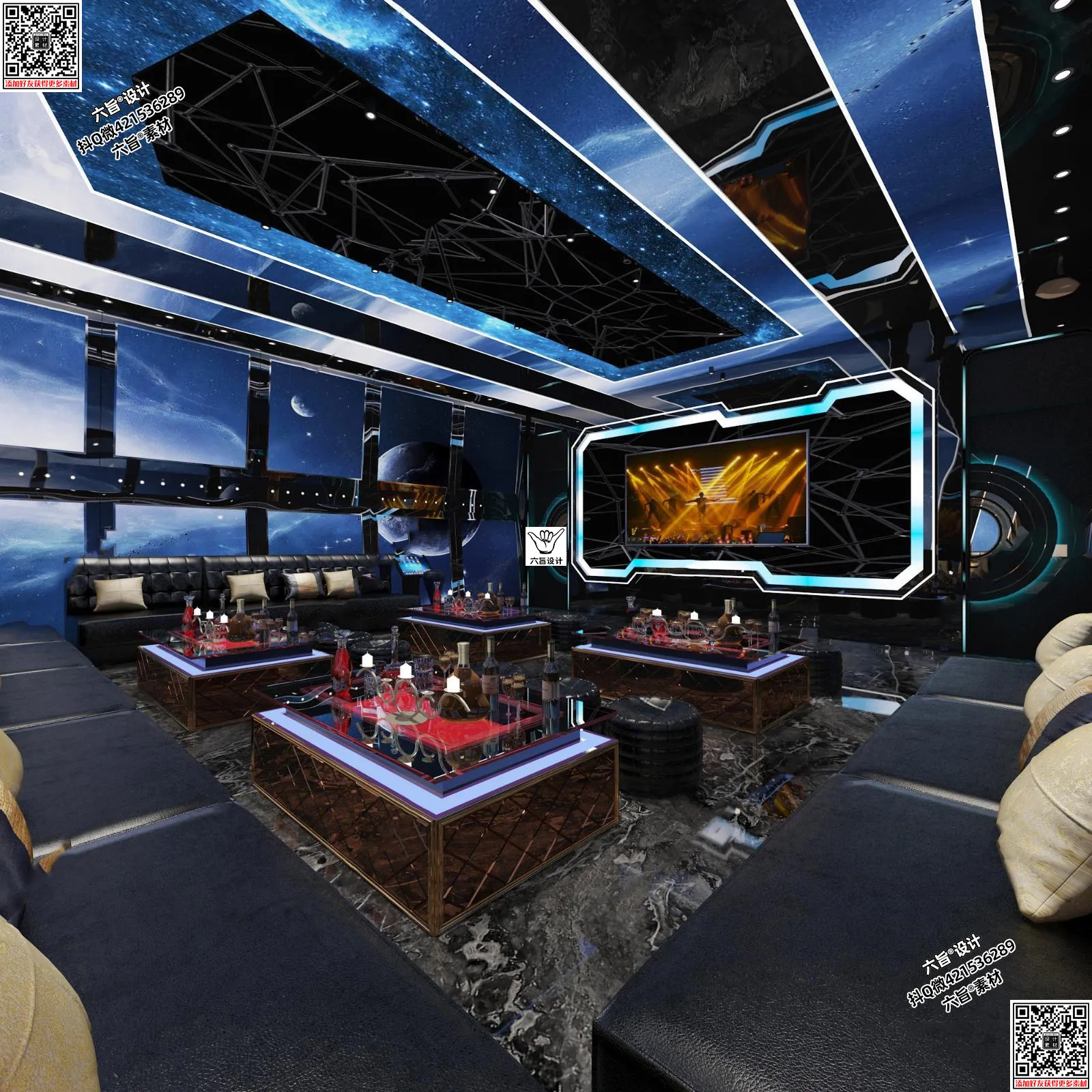 Karaoke – Bar – KTV 3D Interior Scenes – 009