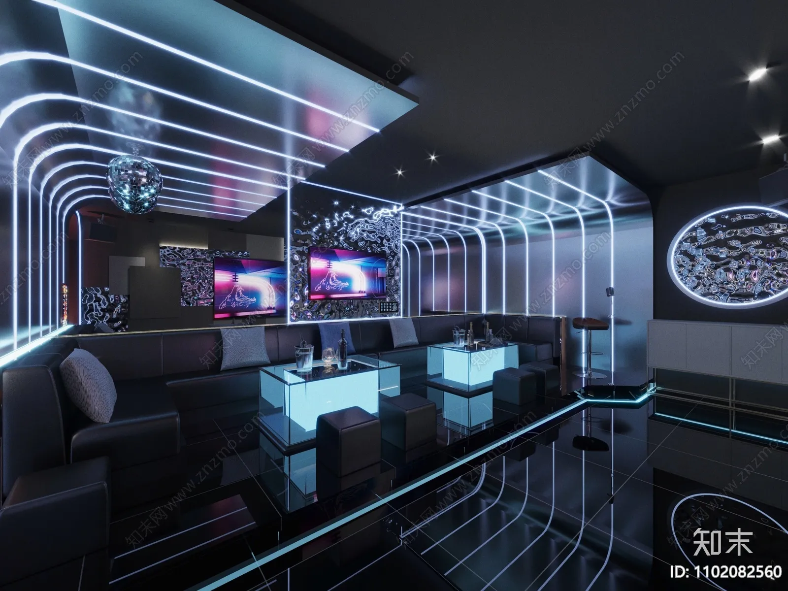 Karaoke – Bar – KTV 3D Interior Scenes – 014