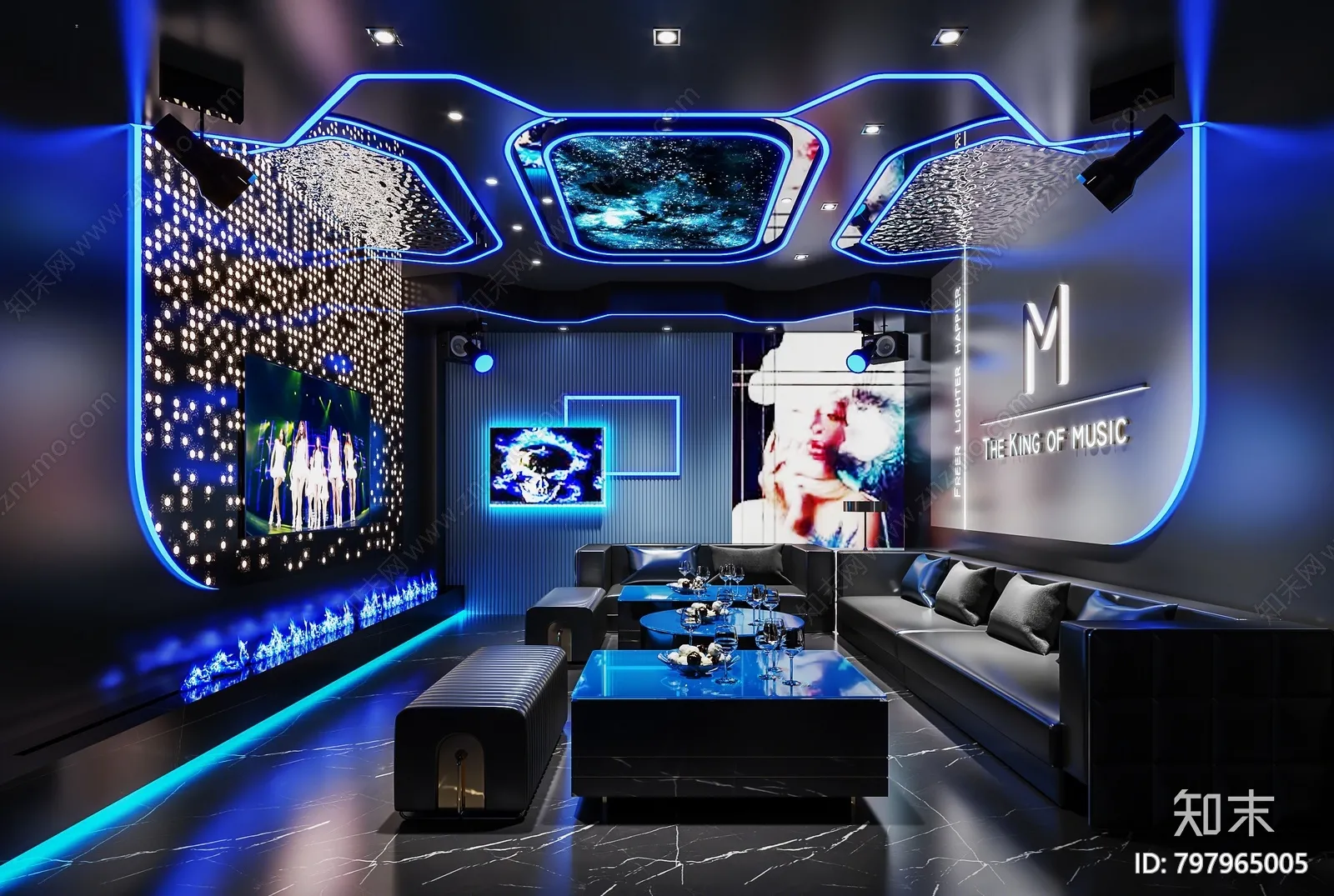 Karaoke – Bar – KTV 3D Interior Scenes – 019