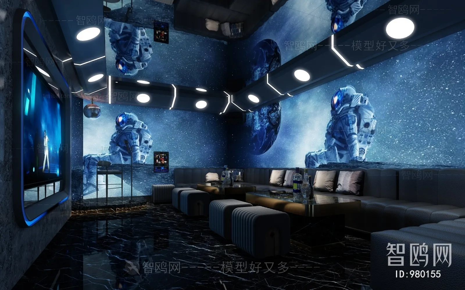 Karaoke – Bar – KTV 3D Interior Scenes – 035