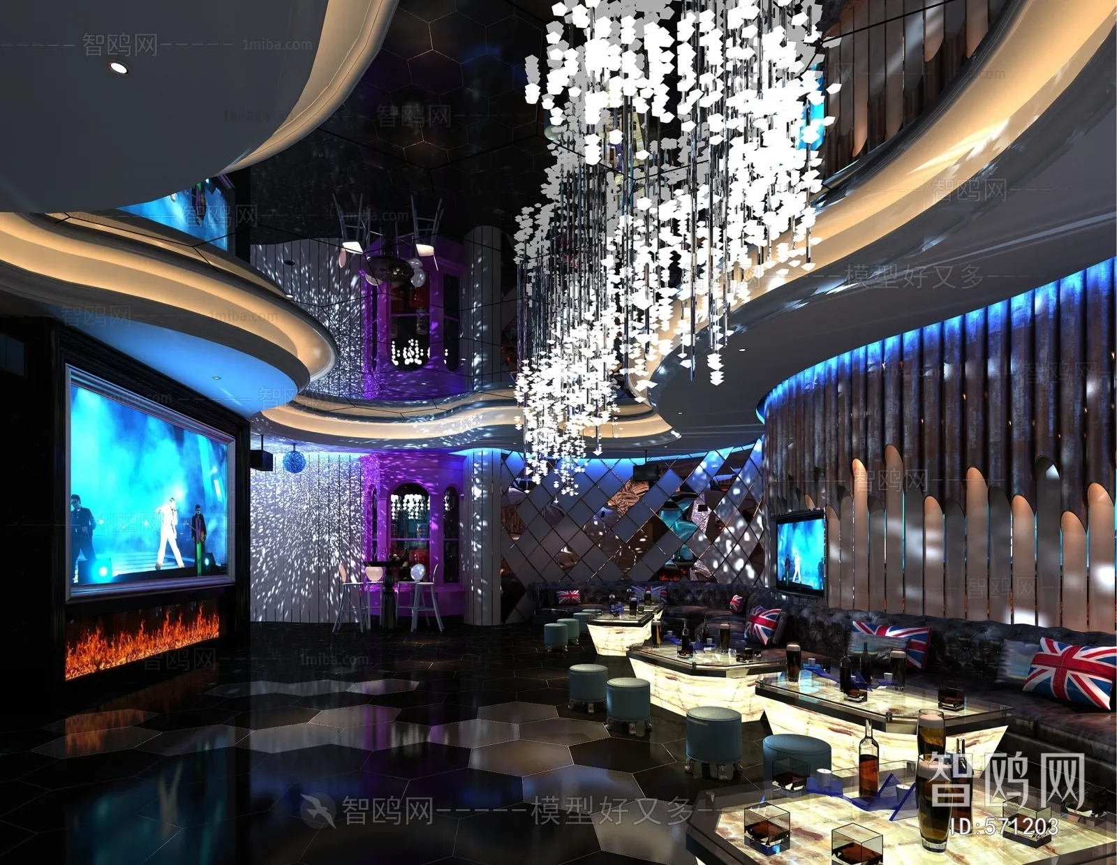 Karaoke – Bar – KTV 3D Interior Scenes – 040