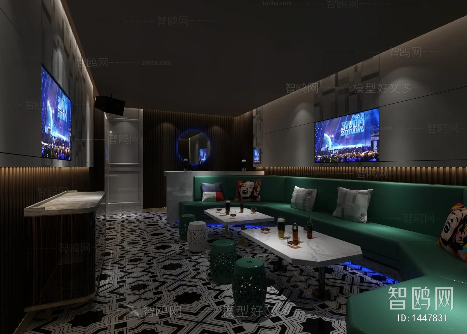 Karaoke – Bar – KTV 3D Interior Scenes – 059