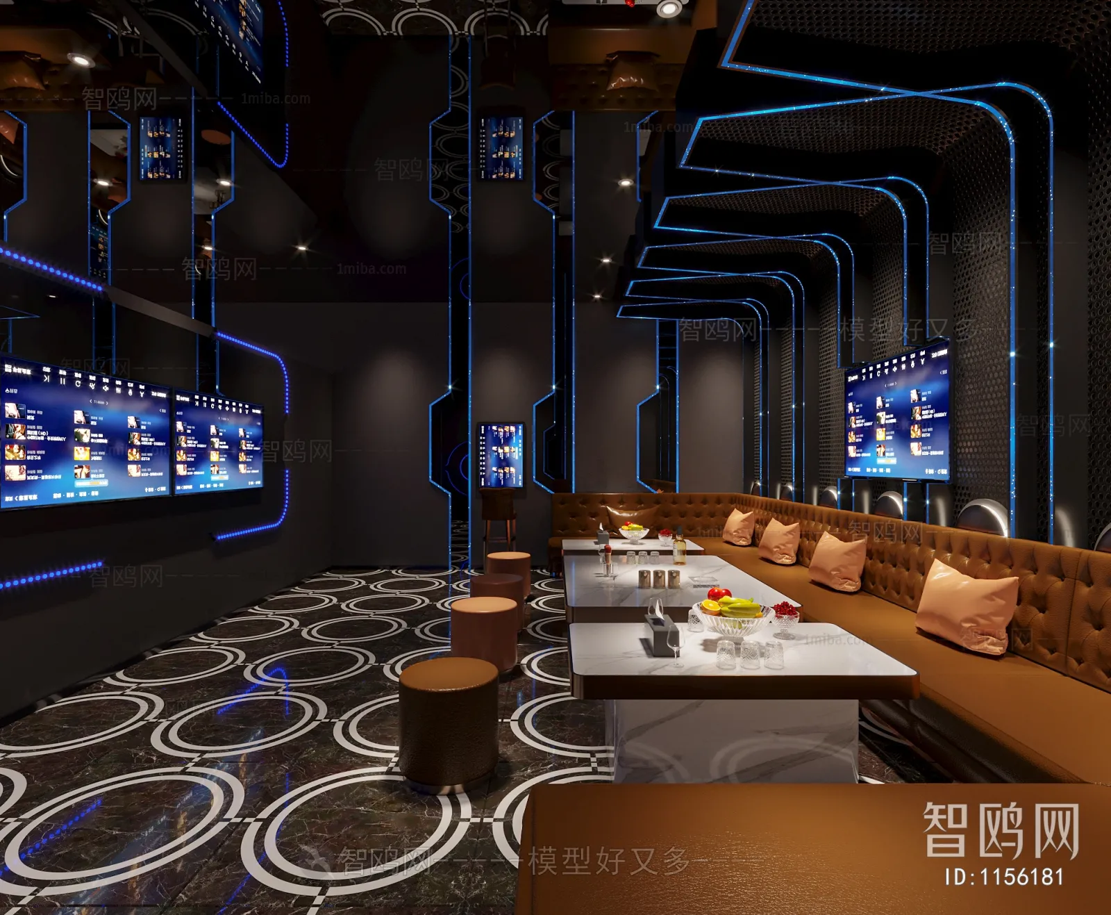 Karaoke – Bar – KTV 3D Interior Scenes – 062