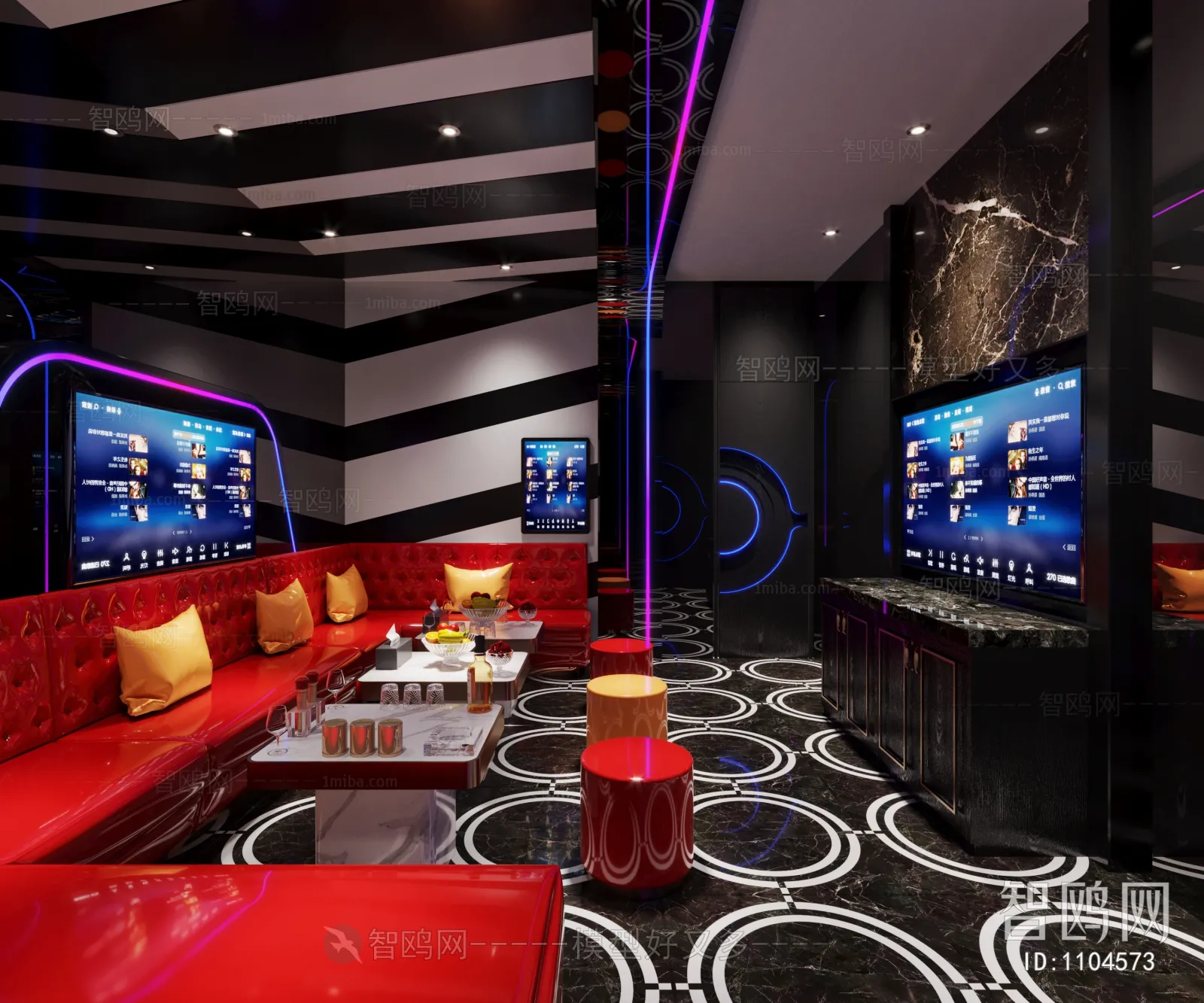 Karaoke – Bar – KTV 3D Interior Scenes – 067