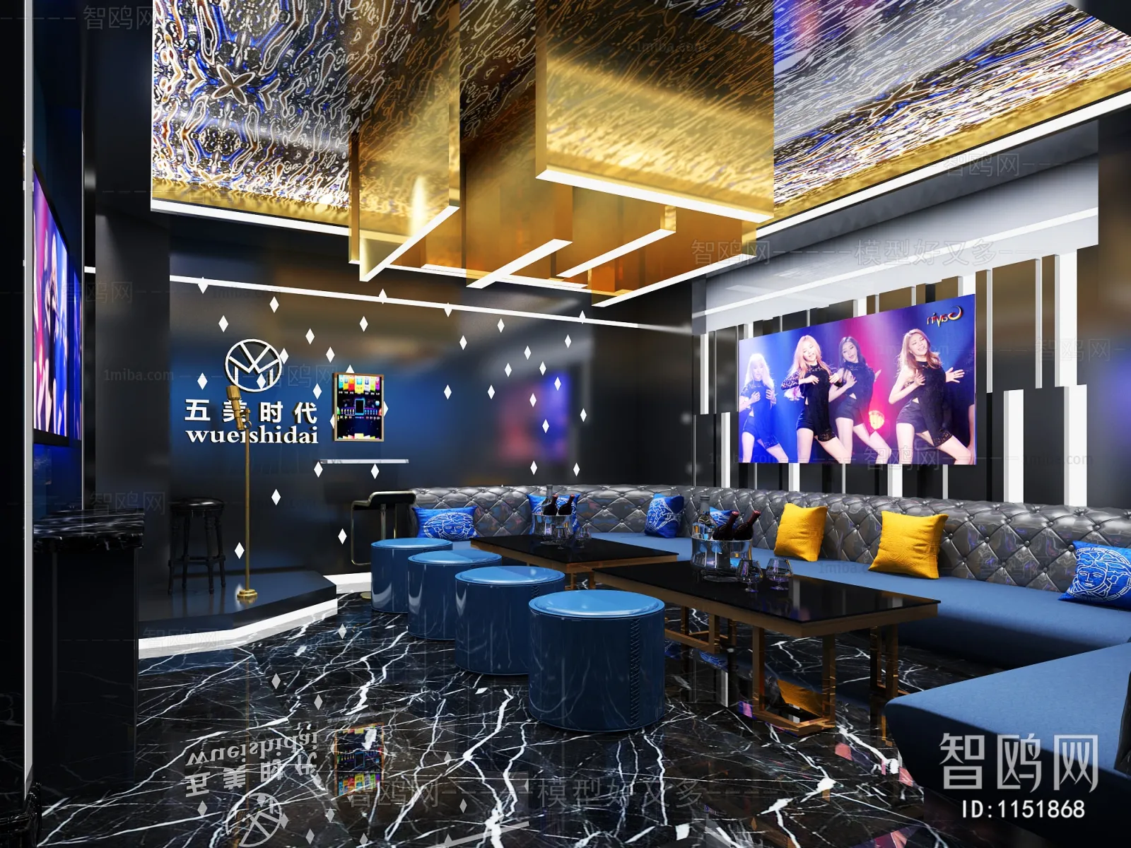 Karaoke – Bar – KTV 3D Interior Scenes – 070