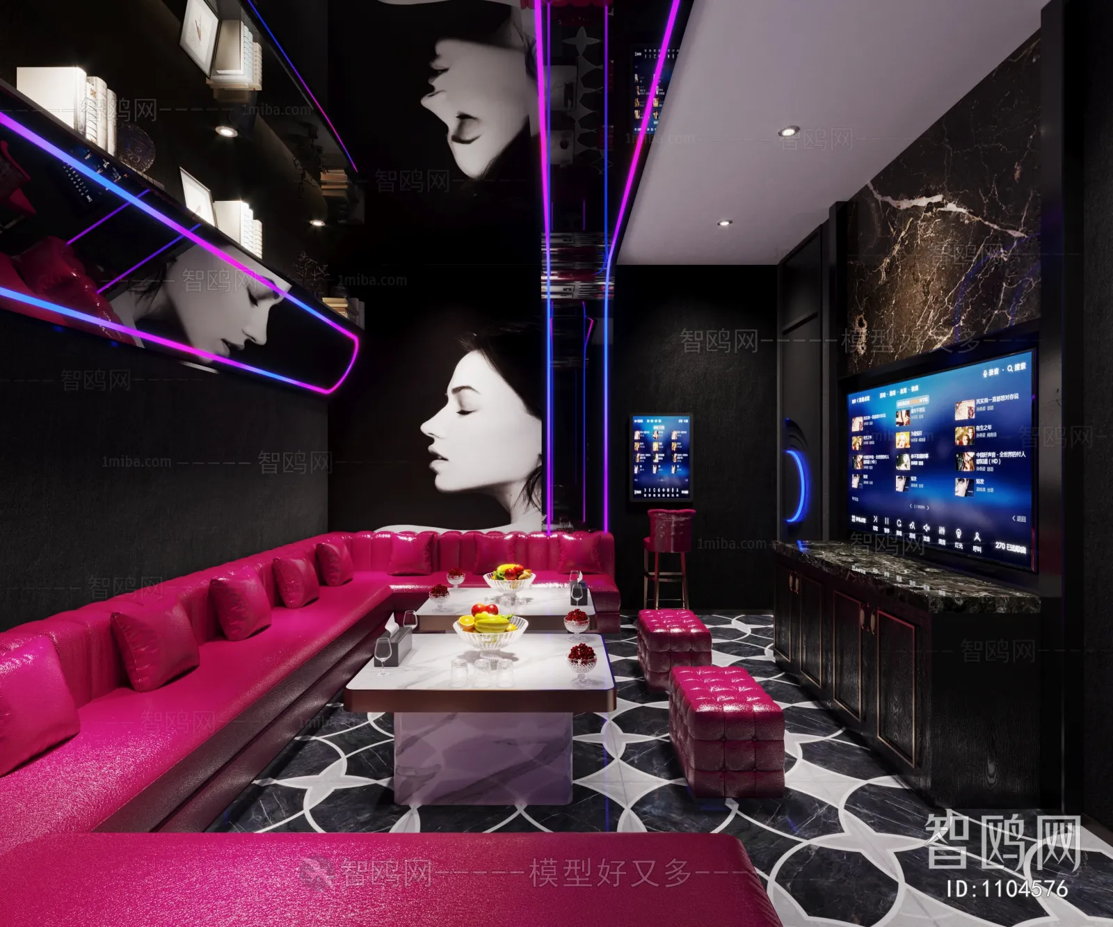 Karaoke – Bar – KTV 3D Interior Scenes – 074