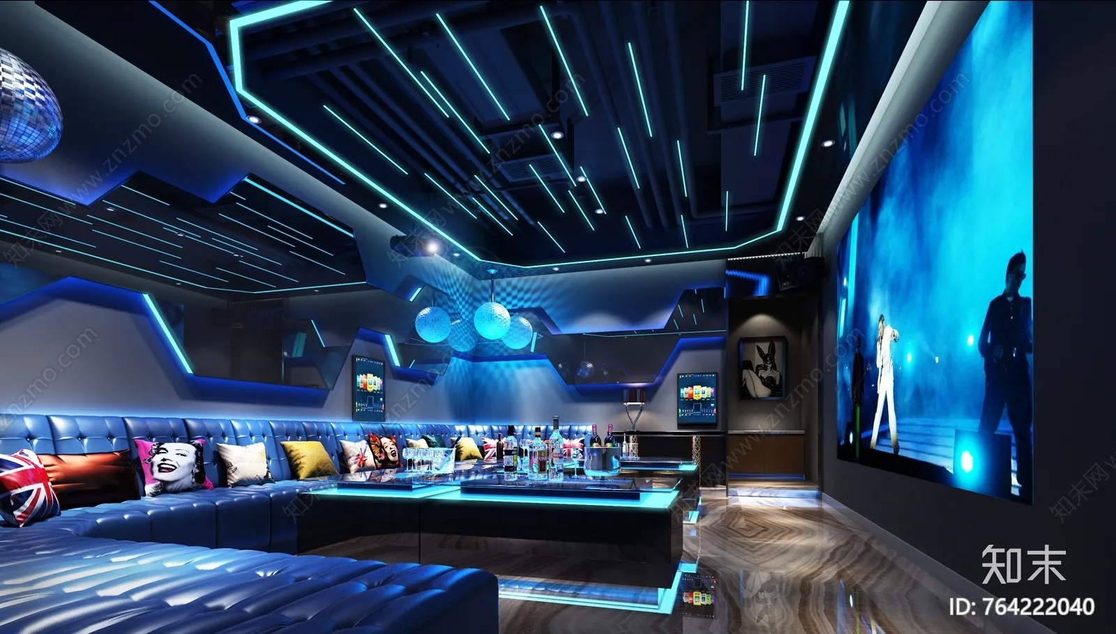 Karaoke – Bar – KTV 3D Interior Scenes – 075