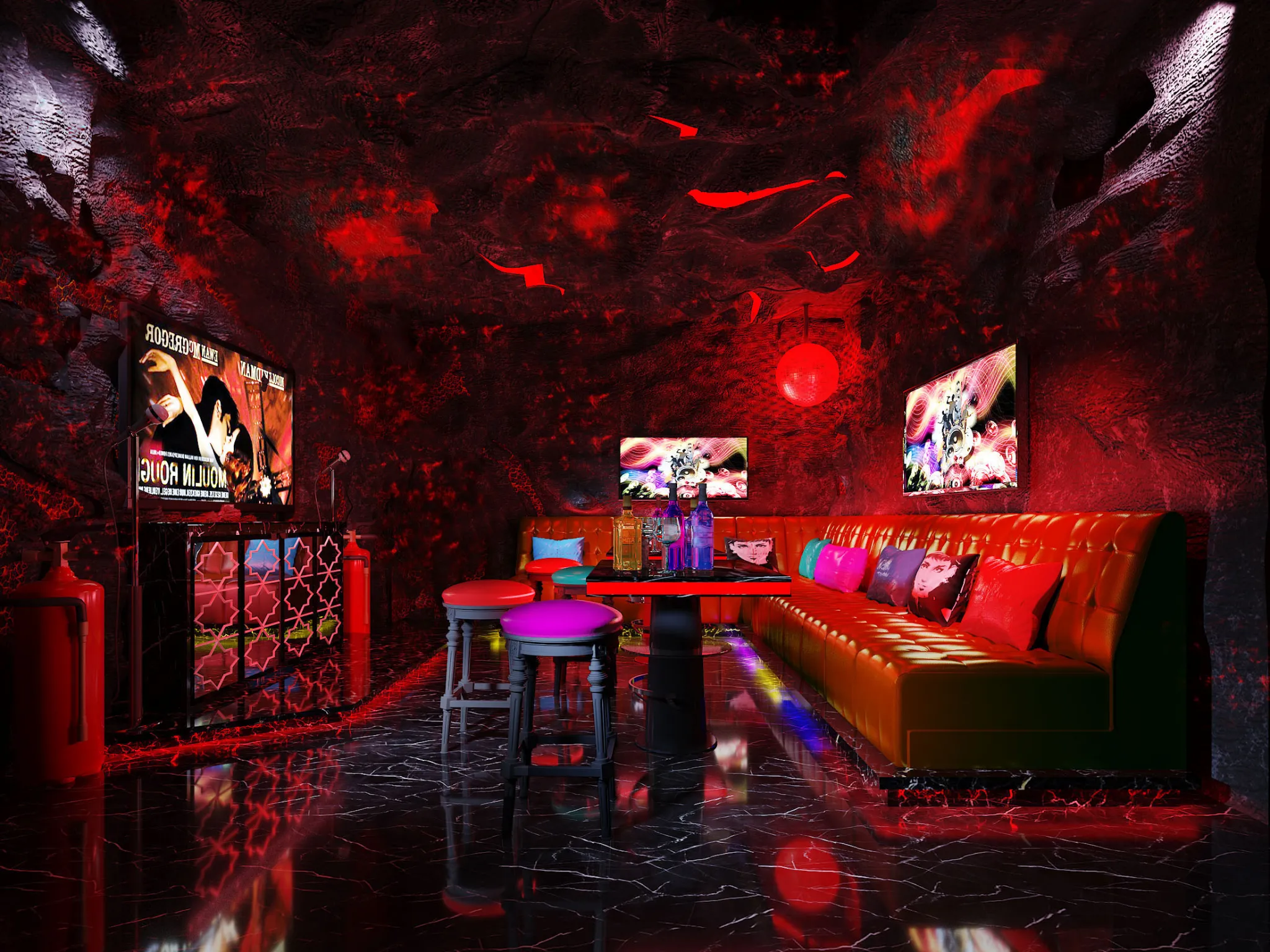 Karaoke – Bar – KTV 3D Interior Scenes – 084