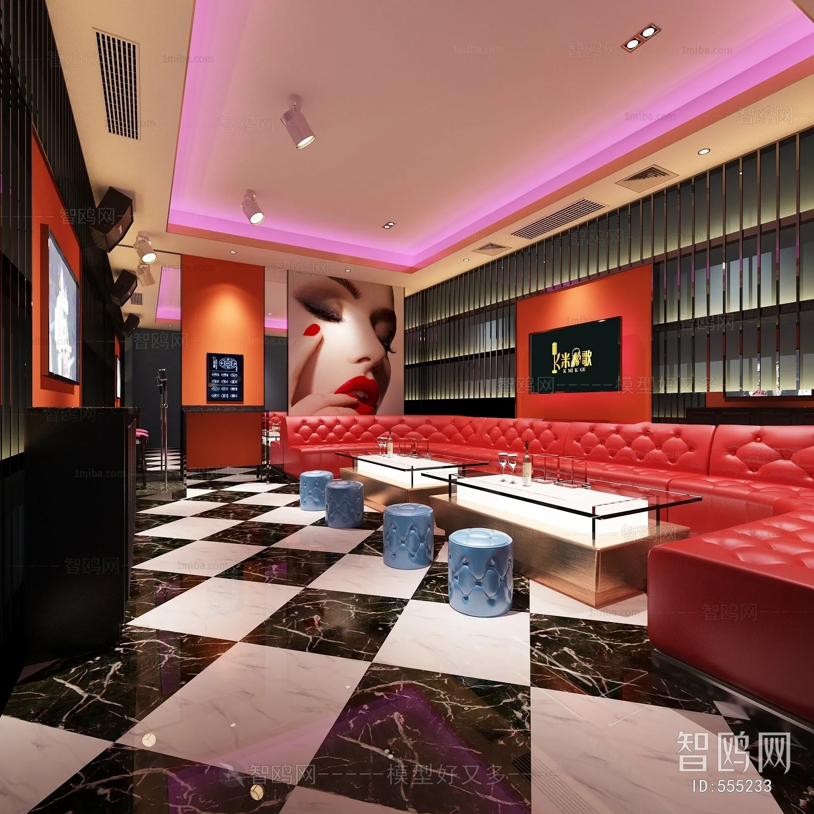 Karaoke – Bar – KTV 3D Interior Scenes – 091