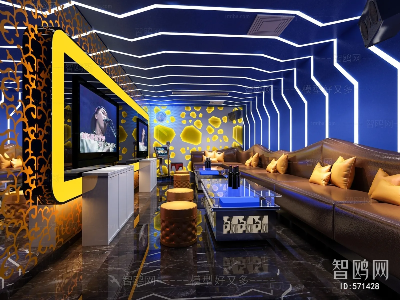 Karaoke – Bar – KTV 3D Interior Scenes – 093