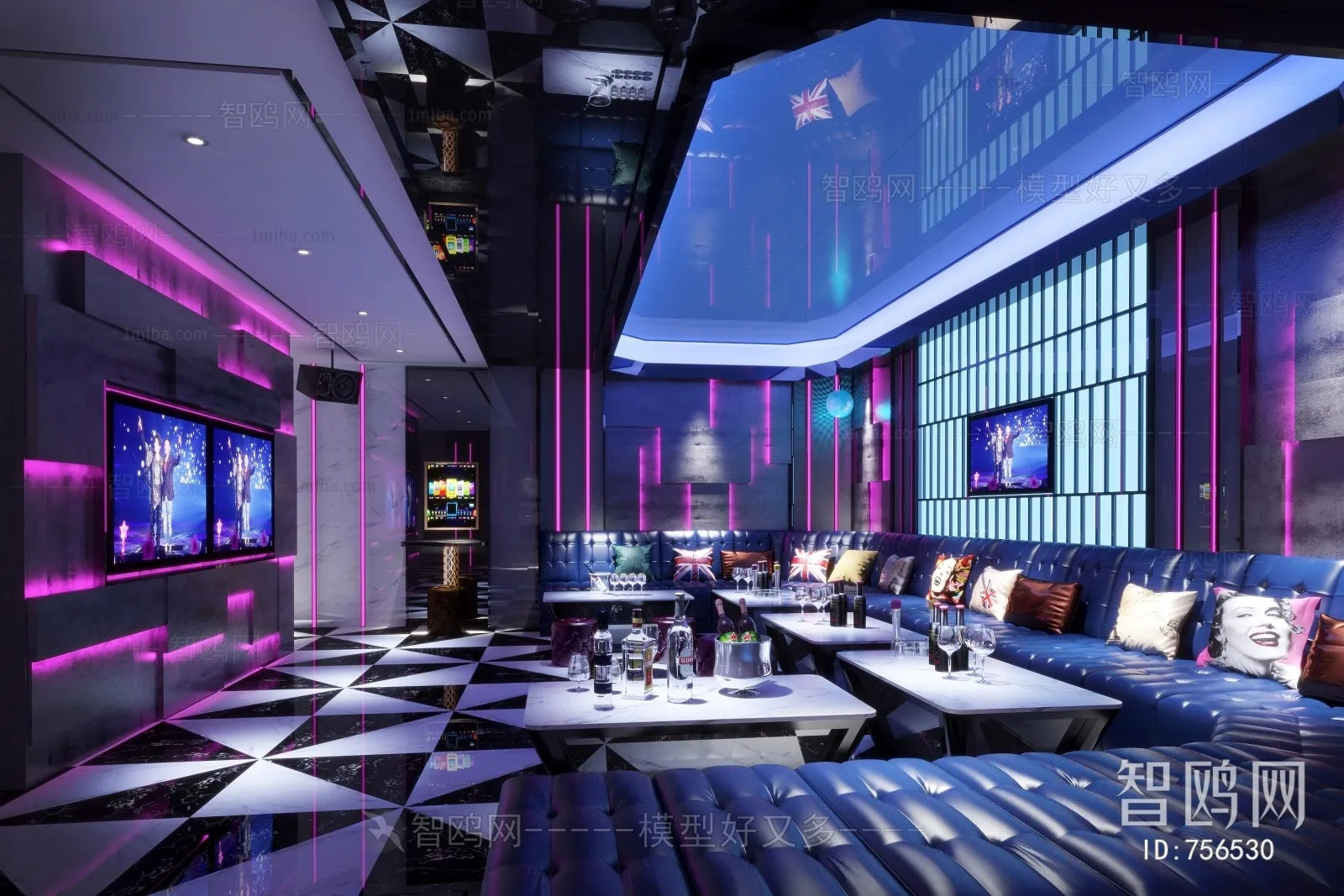 Karaoke – Bar – KTV 3D Interior Scenes – 094