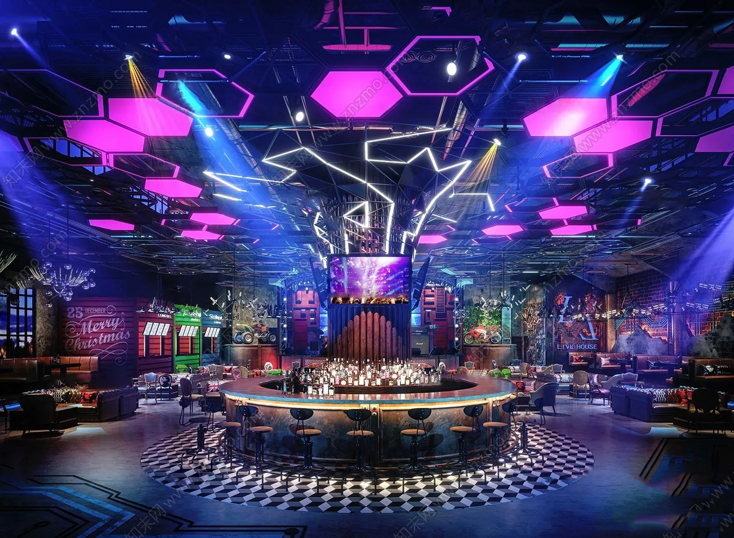 Karaoke – Bar – KTV 3D Interior Scenes – 127