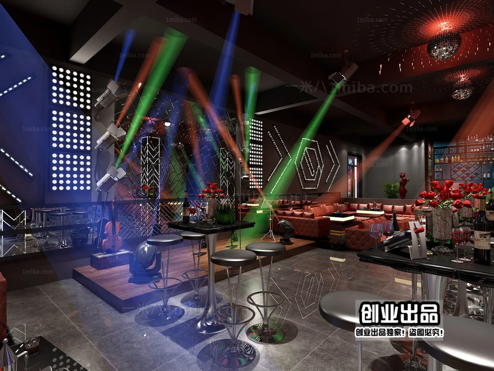 Karaoke – Bar – KTV 3D Interior Scenes – 139