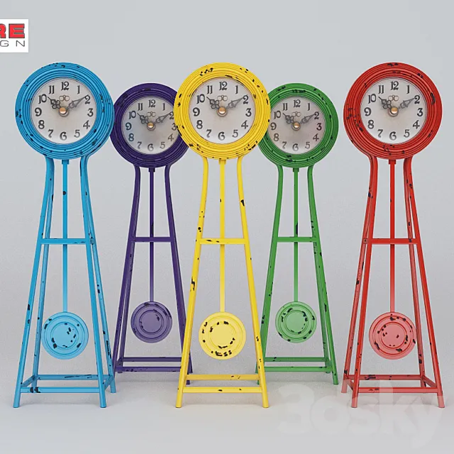 kare design table clock 3DS Max Model