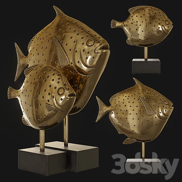 Kare Fish Big and Small 3DS Max Model