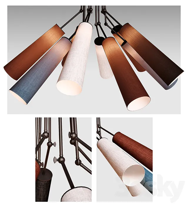 KARE Pendant Lamp Multi Speaker 10-lite 3DS Max Model