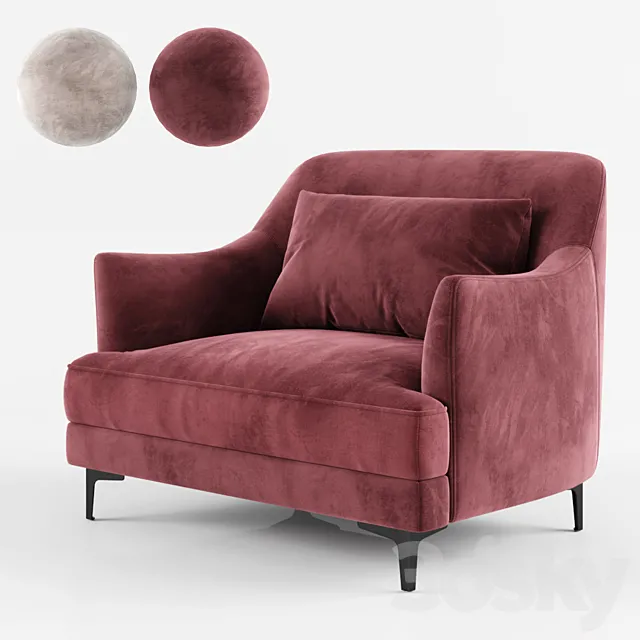 KARE Proud Gray Armchair 3DS Max Model