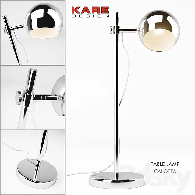 Kare Table Lamp Calotta 3DS Max Model