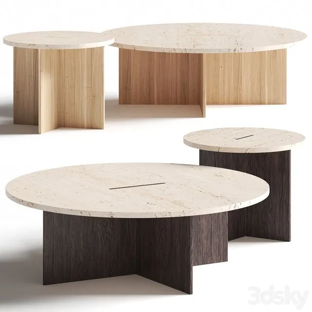 Karimoku Case Study Kinuta N-ST01 Coffee Tables 3dsMax Model